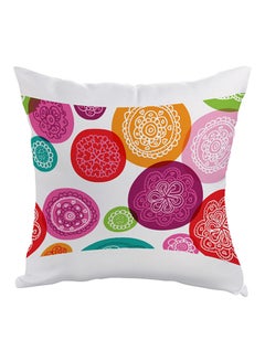 Buy Motif Circles Printed Pillow Yellow/Green/Pink 40x40cm in Egypt