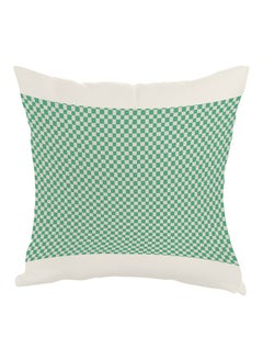 Buy Motif Boxes Printed Pillow Green/White 40x40cm in Egypt