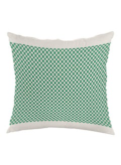 Buy Motif Boxes Printed Pillow Green/White 40x40cm in Egypt