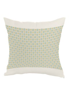 Buy Motif Of Small And Large Stars Printed Pillow White/Blue/Yellow 40x40cm in Egypt