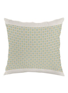 Buy Motif Of Small And Large Stars Printed Pillow White/Blue 40 x 40cm in Egypt