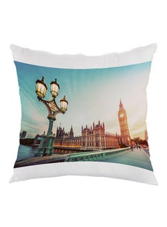 Buy Painting London Printed Pillow Multicolour 40 x 40cm in Egypt