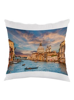 Buy Venice Painting Printed Pillow Blue/Beige/White 40 x 40cm in Egypt