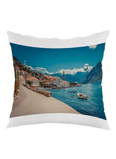 Buy Painting Printed Pillow Blue/White/Brown 40 x 40cm in Egypt