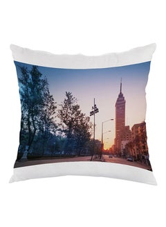 Buy Painting Printed Pillow Blue/Yellow/Black 40 x 40cm in Egypt