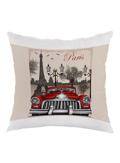 Buy Paris Printed Pillow Beige/Red/Black 40 x 40cm in Egypt