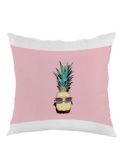 Buy Pineapple Cool Printed Pillow Pink/White/Green 40 x 40cm in Egypt