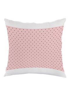 Buy Dot Printed Pillow Light Pink/Black 40 x 40cm in Egypt