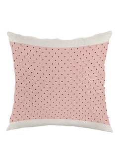 Buy Dot Printed Pillow Light Pink/Black 40 x 40cm in Egypt