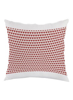 Buy Hearts Printed Pillow Red/White 40 x 40cm in Egypt