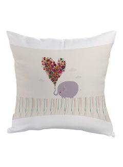 Buy Romantic Printed Pillow Multicolour 40x40cm in Egypt