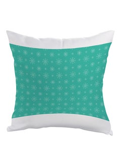 Buy Snowfall Printed Throw Pillow Green/White 40 x 40cm in Egypt
