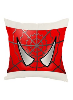 Buy Spider-Man Printed Throw Pillow Red/White/Grey 40x40cm in Saudi Arabia