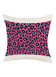 Buy Tiger Skin Printed Pillow Pink/White/Green 40 x 40cm in Egypt