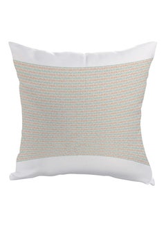 Buy Traditional Decoration Printed Pillow White/Green/Orange 40x40cm in Egypt