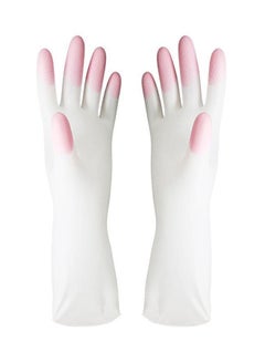 Buy Washing Gloves White/Pink S in UAE