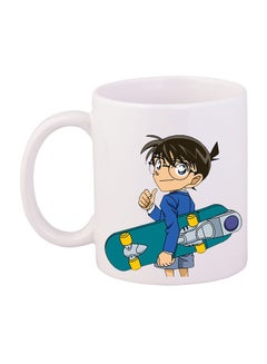 Buy Detective Conan Printed Mug White/Blue/Green 9.5x7.5centimeter in Saudi Arabia