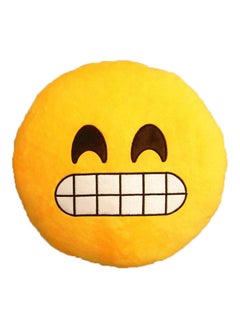 Buy Cute Grimacing Emoji Pillow Yellow/White in UAE