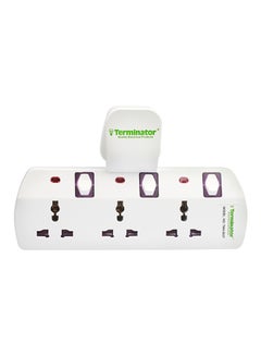 Buy 3-Way Universal Socket T-Type Multi Adaptor White in UAE