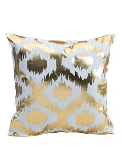Buy Simple Fashion Home Decorative Throw Pillow Case Cushion Cover White/Gold 45 x 45cm in Saudi Arabia