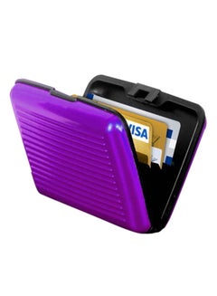 Buy Aluminum Security Credit Card Holder Purple in UAE