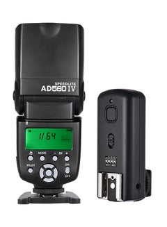 Buy Wireless On-camera External Flash Light Black in UAE