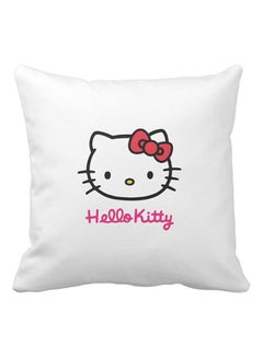 Buy Hello Kitty Printed Pillow White/Black/Pink 40x40centimeter in UAE