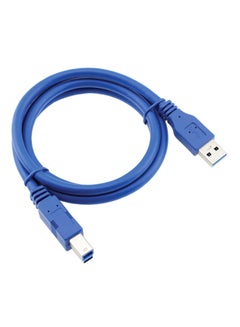 Buy Male A To Male B USB Printer Data Cable Blue in UAE