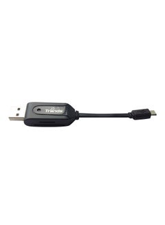 Buy OTG Data Cable With Card Reader Black in UAE