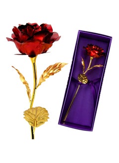 Buy 24K Gold Plated Rose Red/Gold 26x9.5centimeter in Saudi Arabia