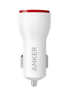 Buy PowerDrive 2-Port USB Car Charger White/Red in UAE