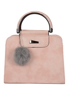 Buy Leather Shoulder Bag Pink in UAE