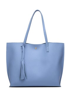 اشتري حقيبة كتف بتصميم مزين بأشكال الشرابة أزرق في السعودية