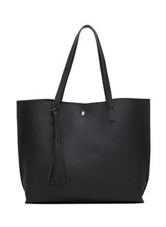 Buy Tassel Design Tote Bag Black in Saudi Arabia