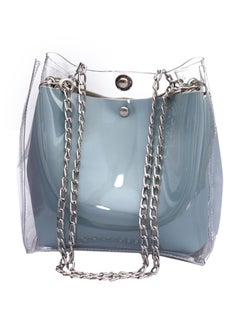 Buy Transparent Shoulder Bag Blue in UAE