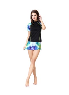 Buy Printed Short Sleeves Muslim Beachwear Multicolour in Saudi Arabia