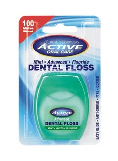 Buy Active Oral Care Mint Advanced Fluoride Dental Floss 100meter in UAE