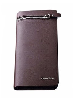 Buy Exclusive Zipper Wallet Brown in UAE