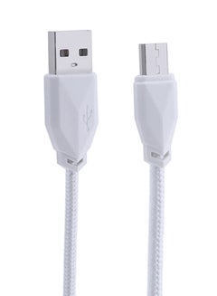 اشتري كابل بيانات Micro USB أبيض 1 متر في السعودية