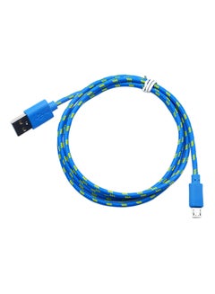 Buy Micro USB Data Sync Charging Cable Blue/Yellow in Saudi Arabia
