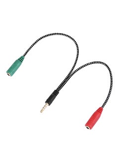 Buy Audio Splitter Cable Earphone Headphone Audio Jack Adapter 3.5mm Male to 2 Female Audio Stereo Y Splitter Cord    Black Black/Green/Red in Egypt
