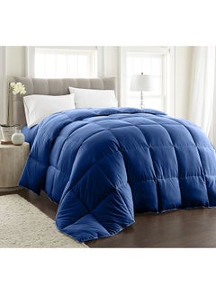 Buy Egyptian Cotton Solid Comforter Royal Blue Double in UAE