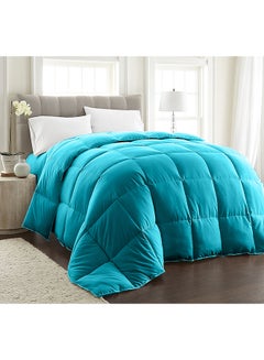 Buy Egyptian Cotton Solid Comforter Turquoise King in UAE