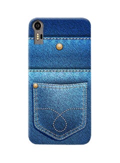 Buy Thermoplastic Polyurethane Jeans Pattern Case Cover For Lenovo Vibe Shot Blue in UAE