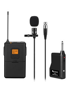 Buy 20-Channel UHF Wireless Lavalier Lapel Microphone System With Bodypack Transmitter, Mini XLR Female Mic And Portable Receiver, 1/4 Inch Output. K037 Black in UAE