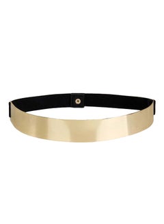 Buy Elastic Metal Waist Belt Gold in UAE
