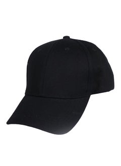 Buy Casual Adjustable Size Pure Color Baseball Cap Black in UAE
