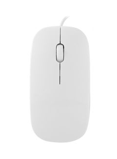 Buy Ultra Thin USB Optical Mouse White in Saudi Arabia