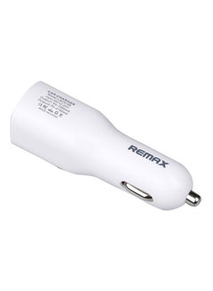Buy Dual Port USB Car Charger For Mobile Phone White in Saudi Arabia