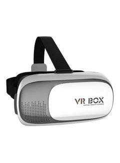 Buy 3D Glasses Adjust Cardboard VR Headset With Bluetooth Gamepad Remote Controller Black/White in UAE